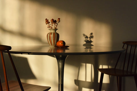 Vintage 1960s White Tulip Dining Table by Maurice Burke for Arkana
