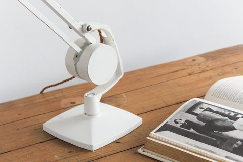 Vintage White Hadrill & Horstmann Simplus Counterbalance Anglepoise Roller Desk Lamp