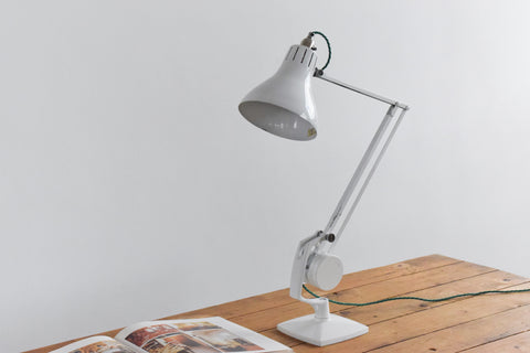 Vintage White Hadrill & Horstmann Simplus Counterbalance Anglepoise Roller Desk Lamp