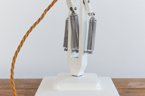 Vintage White Herbert Terry & Sons Anglepoise Lamp Model No. 1227