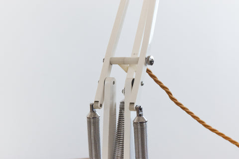 Vintage White Herbert Terry & Sons Anglepoise Lamp Model No. 1227