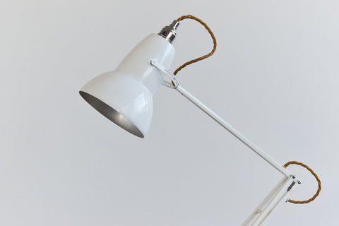 Vintage White Herbert Terry & Sons Anglepoise Lamp Model No. 1227