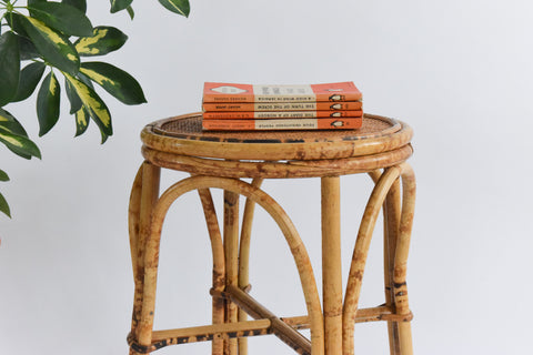Vintage Wicker/Rattan/Bamboo Stool