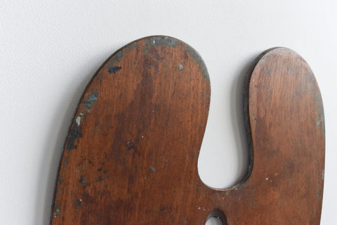 Vintage Wooden Artist's Paint Palette