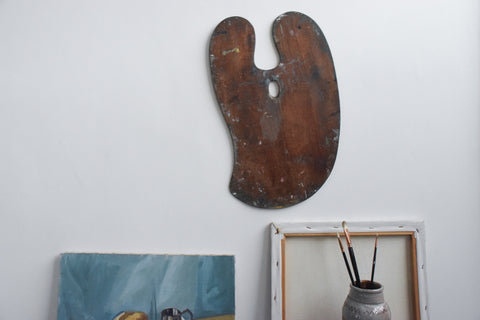 Vintage Wooden Artist's Paint Palette