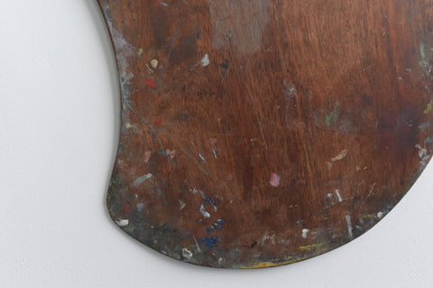 Vintage Wooden Artist's Paint Palette