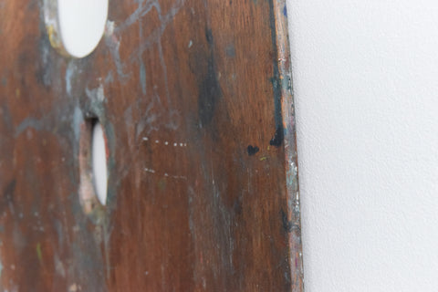 Vintage Wooden Artist's Paint Palette