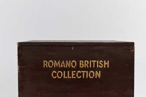Vintage Wooden Ex-Museum of Carlisle Romano British Collection Storage Box