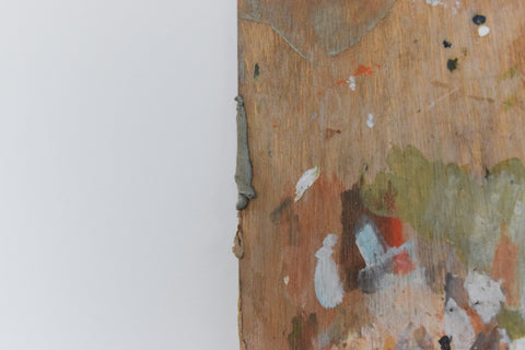 Vintage Wooden Rectangular Artist's Paint Palette