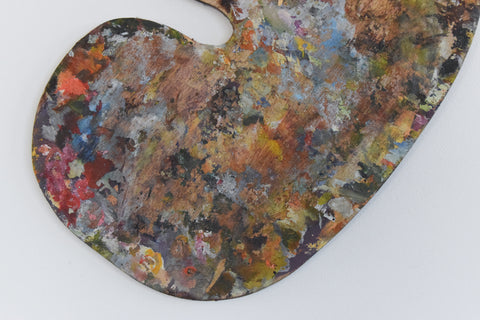 Vintage Wooden Artist's Paint Palette