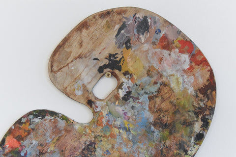 Vintage Wooden Artist's Paint Palette