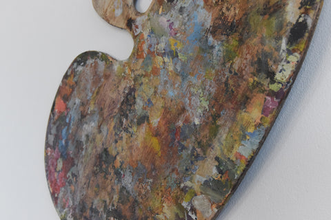 Vintage Wooden Artist's Paint Palette