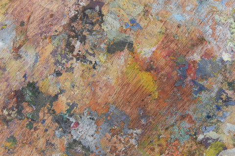 Vintage Wooden Artist's Paint Palette