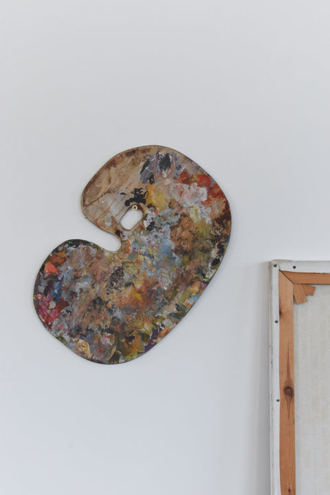 Vintage Wooden Artist's Paint Palette