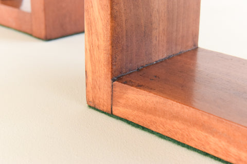 Vintage Wooden Sculptural Bookends