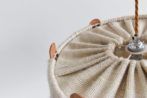 Vintage Wool Macrame Pendant Light Shade