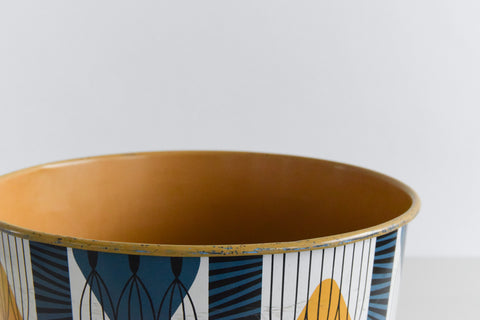 Vintage Patterned Metal Bin by Worcester Ware