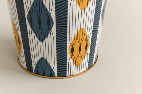 Vintage Patterned Metal Bin by Worcester Ware