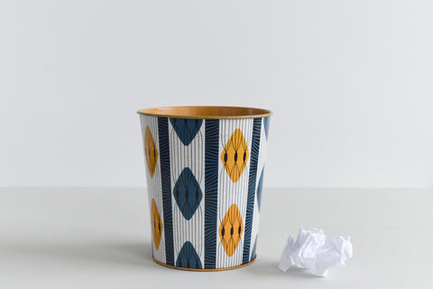 Vintage Patterned Metal Bin by Worcester Ware