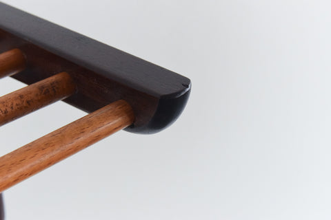 Vintage Double Afrormosia Wall Mounted Coat Rack with Parcel Shelf by John Herbert for A. Younger Ltd