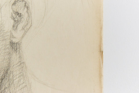 Vintage 1954 Original Female Pencil Life Drawing Portrait by Robert Arthur Bramwell