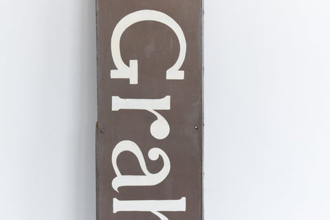 Vintage 1950s Large Hand Painted Wooden Shop Sign J.C. Graham