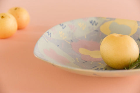 Vintage Contemporary 1980s Ceramic Studio Pottery Serving Bowl / Platter