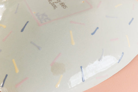 Vintage Contemporary 1980s Ceramic Studio Pottery Serving Bowl / Platter