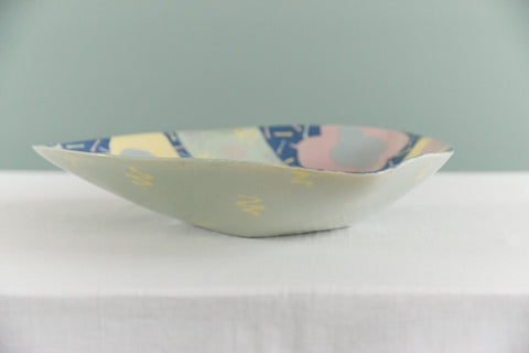 Vintage Contemporary 1980s Ceramic Studio Pottery Serving Bowl / Platter