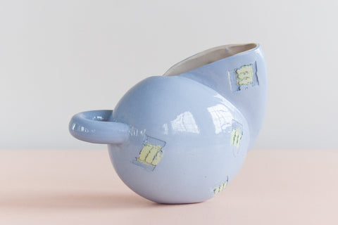 Vintage Small Contemporary Studio Pottery Glazed Lilac Jug