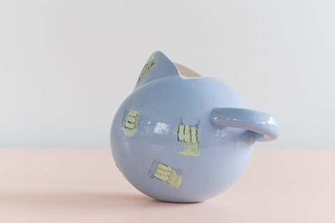 Vintage Small Contemporary Studio Pottery Glazed Lilac Jug