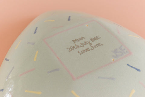 Vintage Contemporary 1980s Ceramic Studio Pottery Serving Bowl / Platter