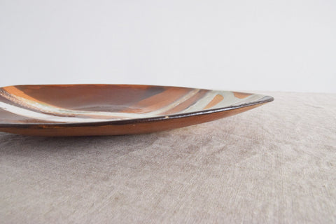Vintage Rustic Ceramic Stoneware Studio Pottery Serving Plate