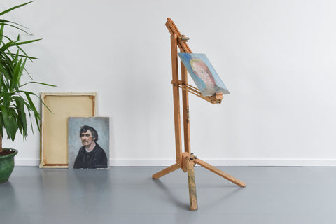 Vintage Large Wooden Rustic Artist Easel
