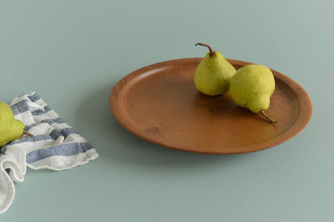 Vintage Rustic Mid-Century Wooden Plate