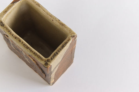 Vintage Square Studio Pottery Vase