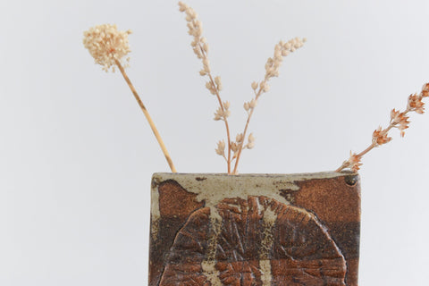 Vintage Square Studio Pottery Vase