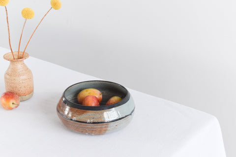 Vintage Rustic Ceramic Studio Pottery Bowl