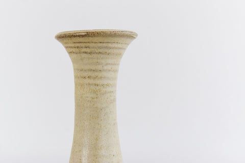 Vintage Tall Fluted Patterned Studio Pottery Vase