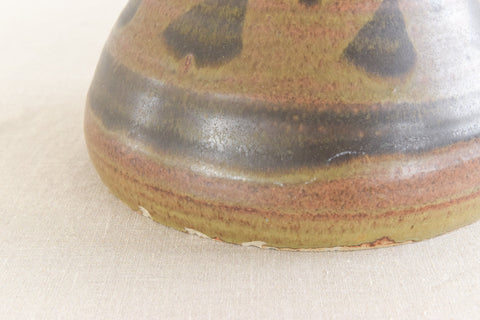 Vintage Tall Fluted Patterned Studio Pottery Vase