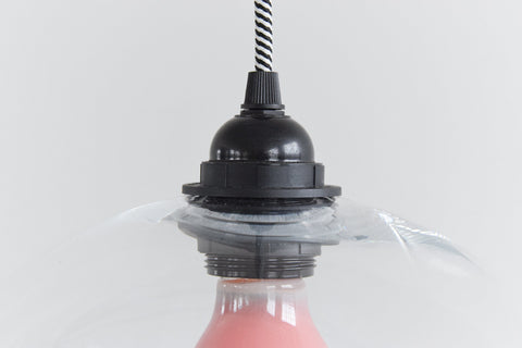 Vintage Clear Glass Globe Pendant Light