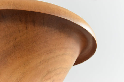 Vintage Rustic Hand Turned Wooden Lipped Fruit Bowl by John Holt