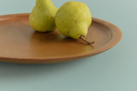 Vintage Rustic Mid-Century Wooden Plate