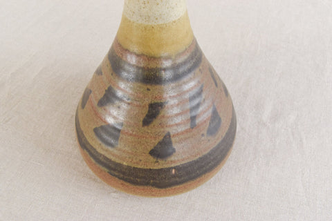 Vintage Tall Fluted Patterned Studio Pottery Vase