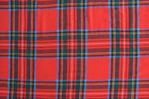 Vintage Wool Tartan Pattern Blanket