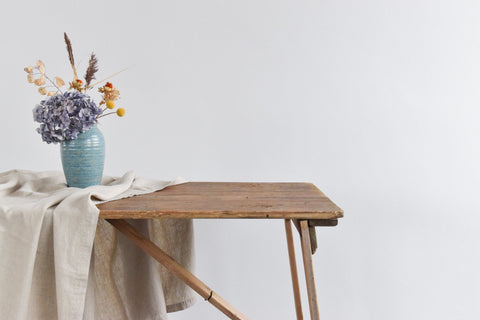 Vintage Rustic Wooden Folding Trestle Table