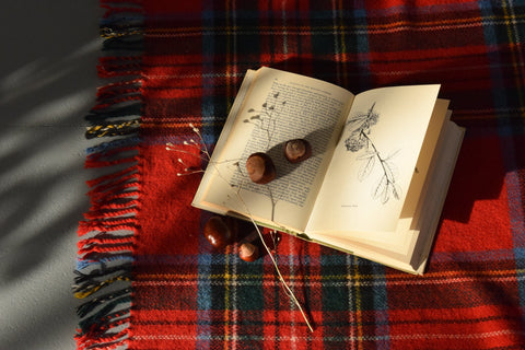 Vintage Wool Tartan Pattern Blanket