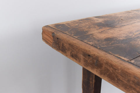 Vintage Large Rustic Wooden Folding Trestle Table