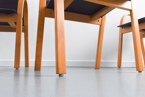 Vintage Set of Four Danish Hyllinge Mobler Plywood Chairs