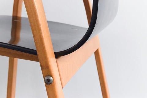 Vintage Set of Four Danish Hyllinge Mobler Plywood Chairs
